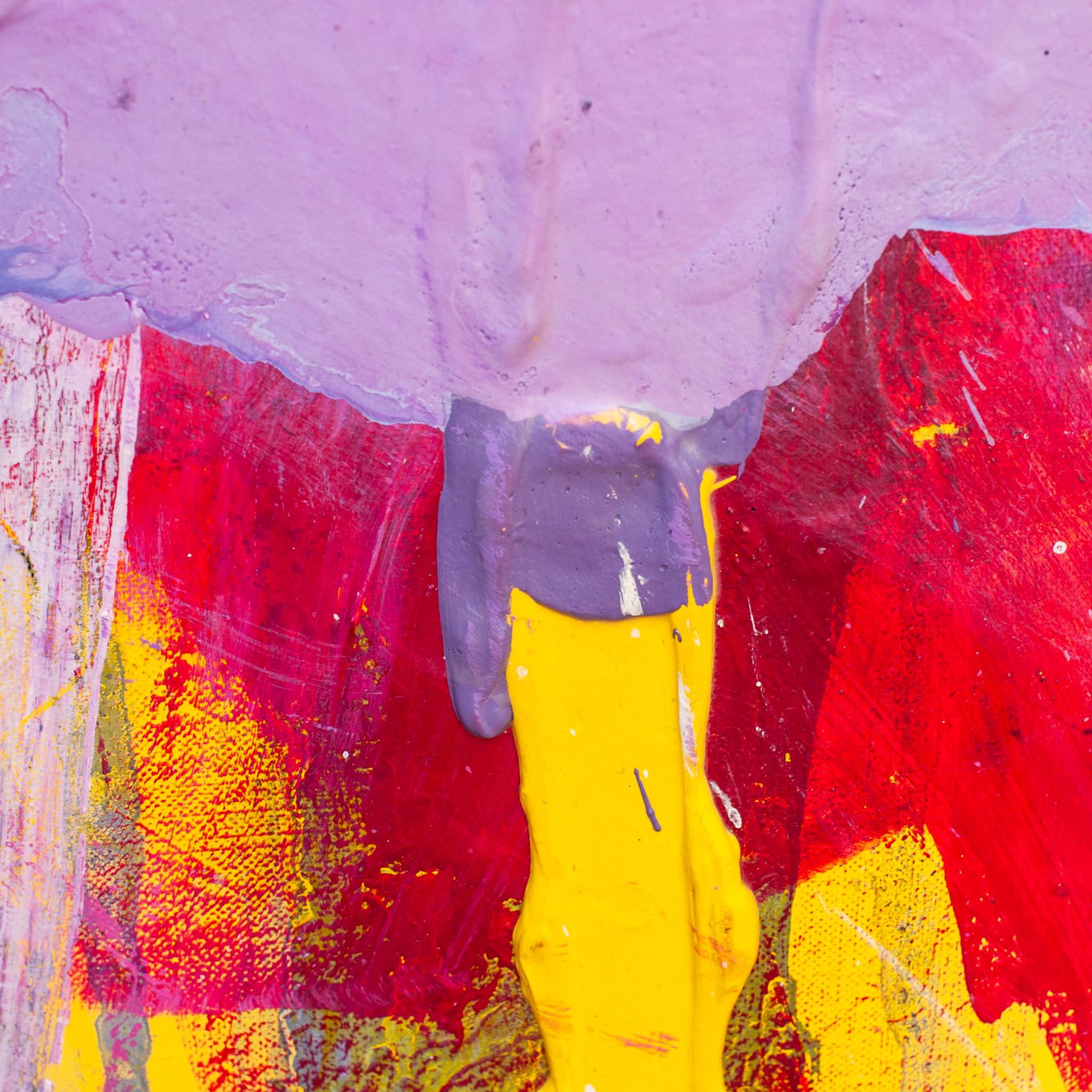 Original Abstract No. 2315 displayed against brick wall showing overall scale