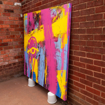 Alternate angled view highlighting texture and layered paint movement on Original Abstract No. 2320