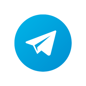 Blue Telegram logo icon for direct chat contact with Bernie Wong Art